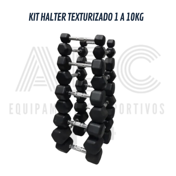 Kit halter texturizado 1 a 10kg - ADC