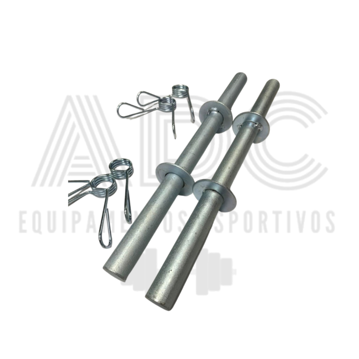 Par de barras 40cm maciças galvanizada com presilhas - ADC