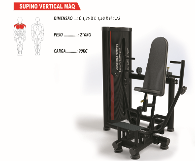 Supino vertical máquina (Linha TOP) - ADC